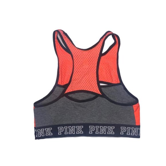 Victoria's Secret PINK Women's Grey and Orange Sports bra - Picture 2 of 3